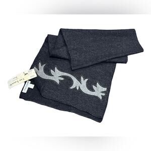 Vintage Guy Laroche Scarf Shawl Knit with Appliqué Deadstock NWT